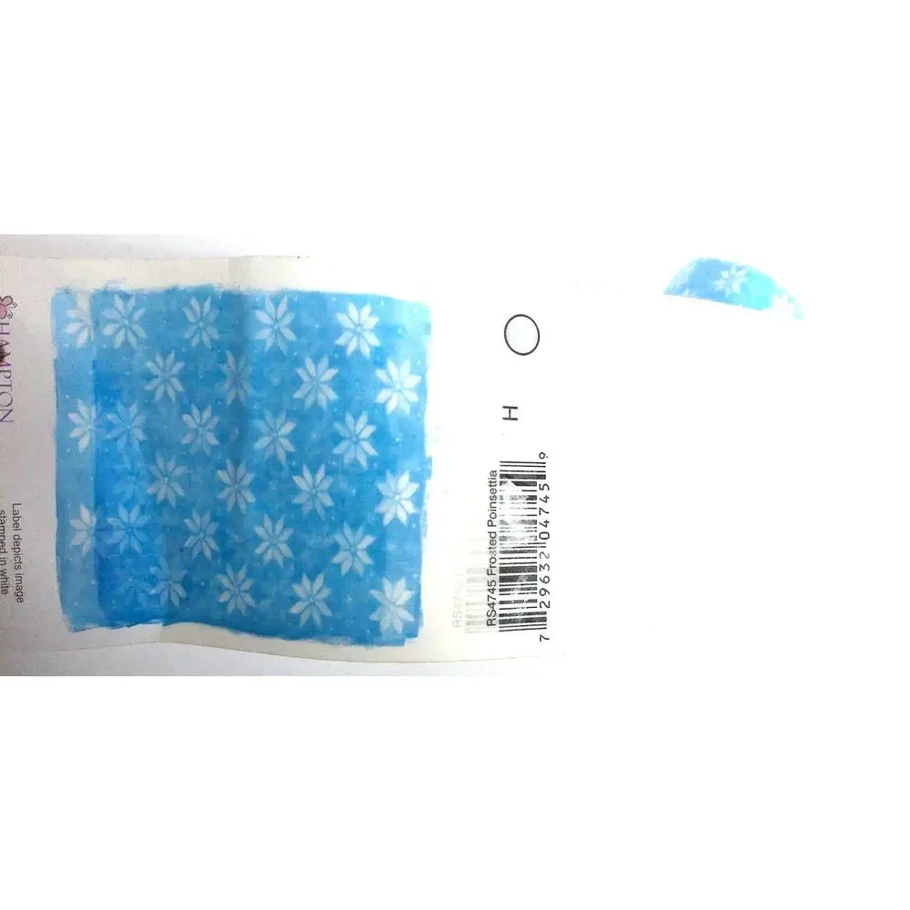 Hampton Art Frosted Poinsettia Christmas Holiday Winter Stickers